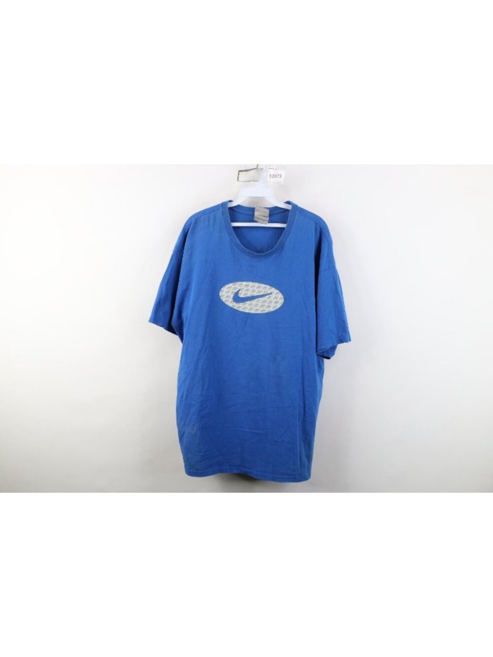 Vintage Nike Waffle Mens XL Distressed Travis Scott Center Swoosh T-Shirt Blue